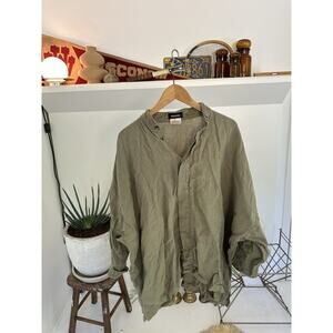 Vintage Eskandar Neiman Marcus Size 2 Linen Oversize Top